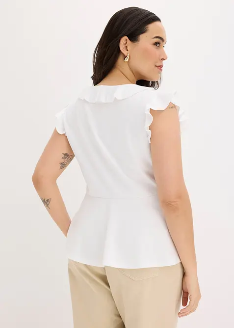 Maglia con volant, bonprix