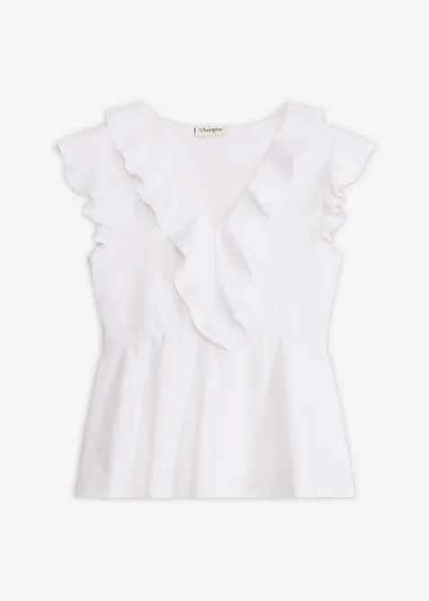 Maglia con volant, bonprix