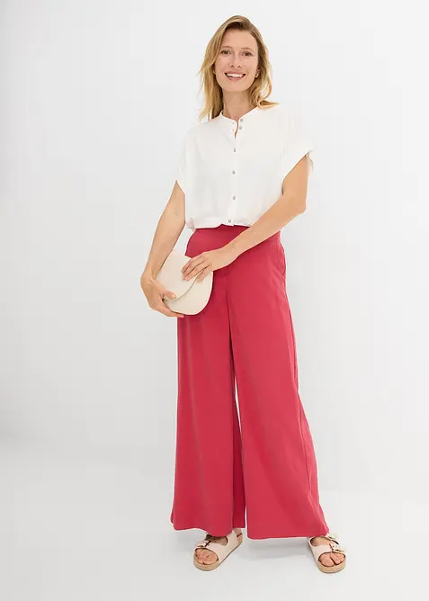 Pantaloni a palazzo in misto viscosa, bonprix