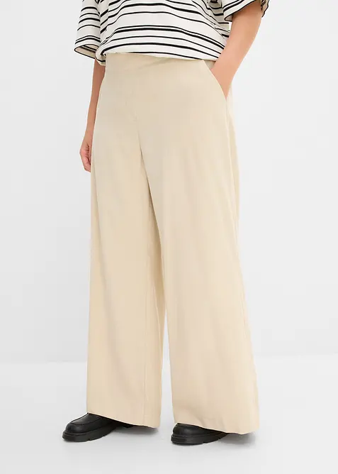 Pantaloni a palazzo in misto viscosa, bonprix