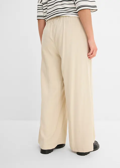 Pantaloni a palazzo in misto viscosa, bonprix