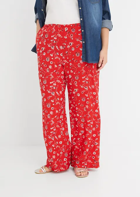 Pantaloni con elastico in vita in viscosa fluida, bonprix