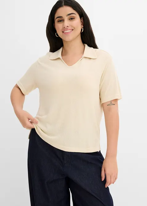 Polo effetto maglia, bonprix