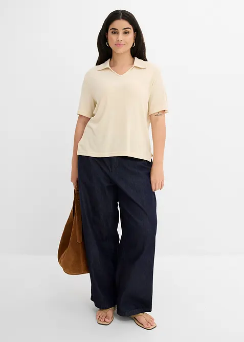 Polo effetto maglia, bonprix