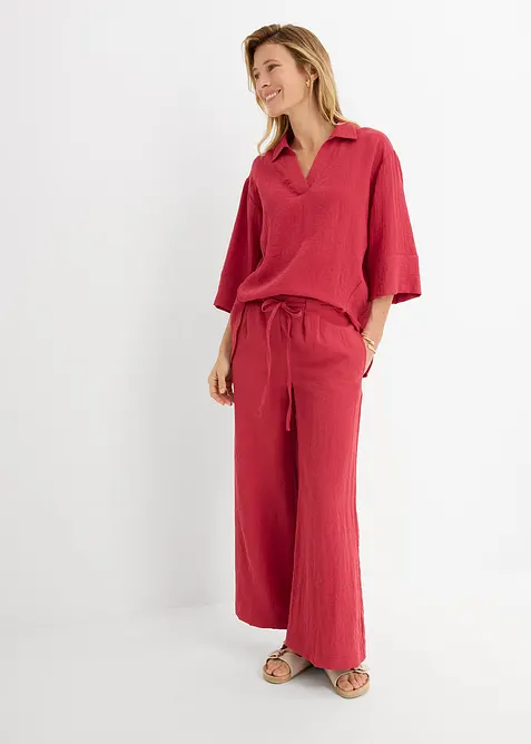 Pantaloni culotte in misto viscosa fluente, bonprix