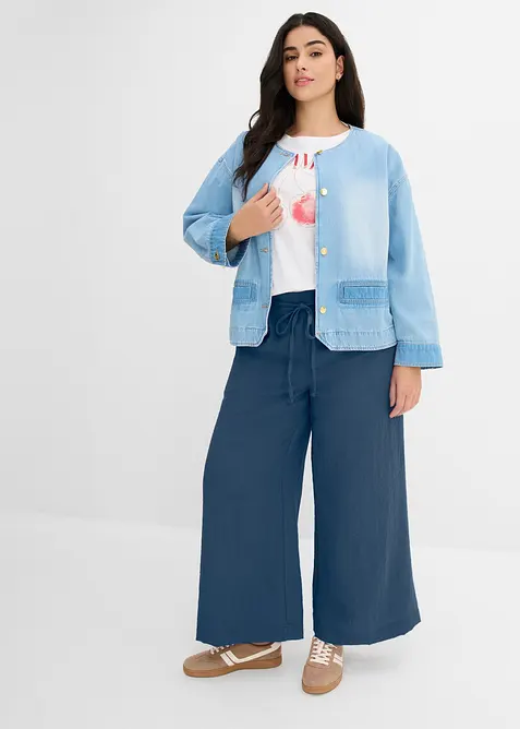 Pantaloni culotte in misto viscosa fluente, bonprix