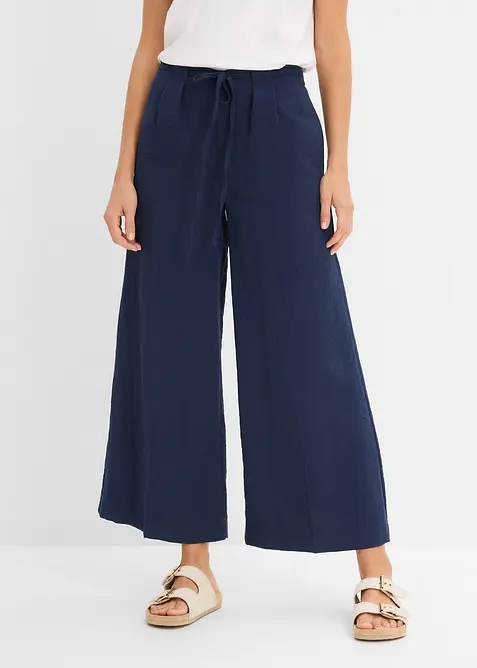 Pantaloni culotte in misto viscosa fluente, bonprix