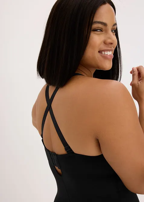 Body con spalline staccabili ed effetto modellante leggero, bonprix