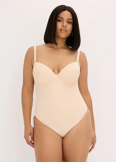 Body multifunzione con effetto modellante medio e schiena scoperta, bonprix