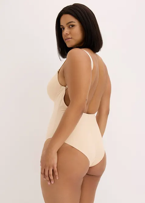 Body multifunzione con effetto modellante medio e schiena scoperta, bonprix