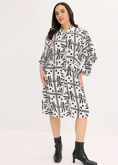 Abito chemisier in viscosa fluente, bonprix