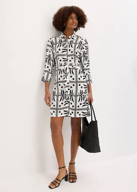 Abito chemisier in viscosa fluente, bonprix