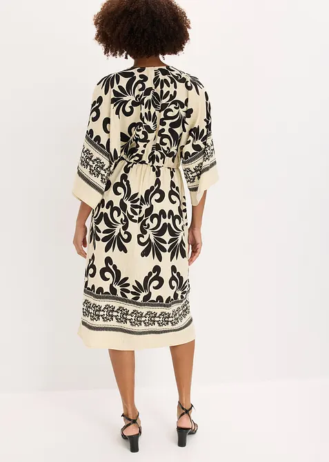 Abito midi in misto viscosa fluente, bonprix