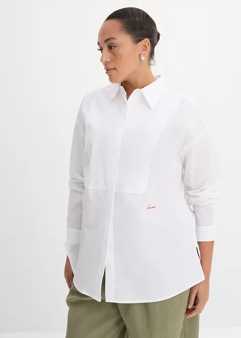 Camicia con piccolo ricamo, bonprix