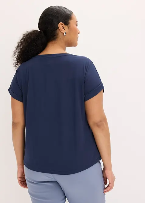 Maglia con pizzo traforato, bonprix