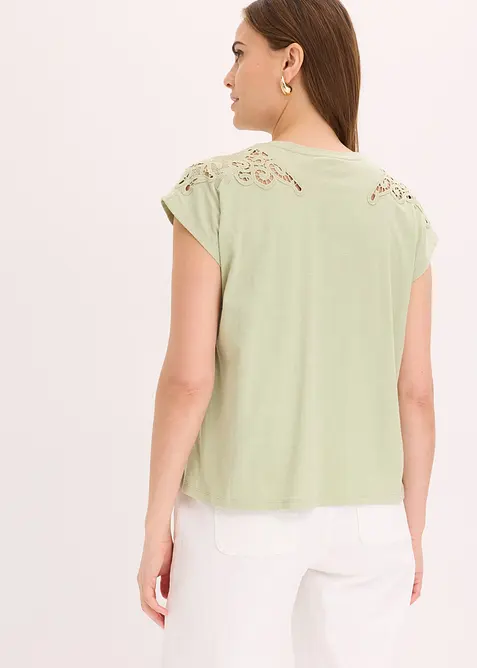 Maglia con dettagli in pizzo, bonprix