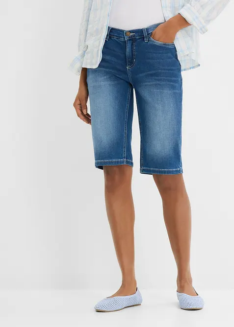 Bermuda di jeans elasticizzati comfort, bonprix