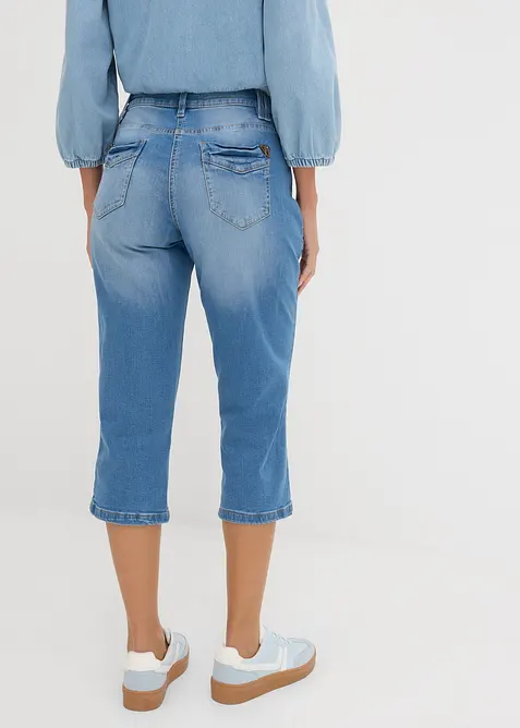 Jeans capri slim fit, vita media, bonprix