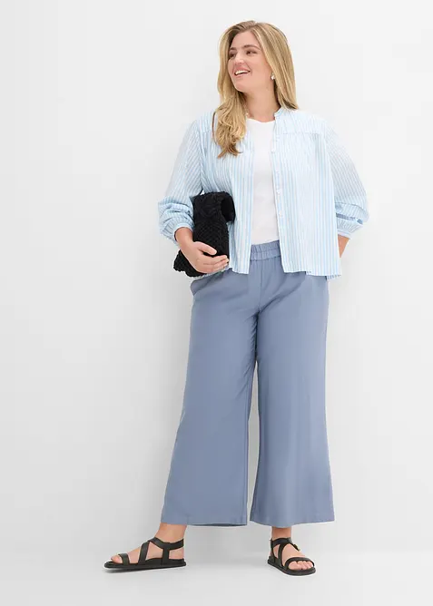 Pantaloni culotte in misto viscosa morbido, bonprix