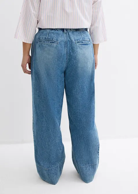 Jeans wide leg, vita alta, bonprix