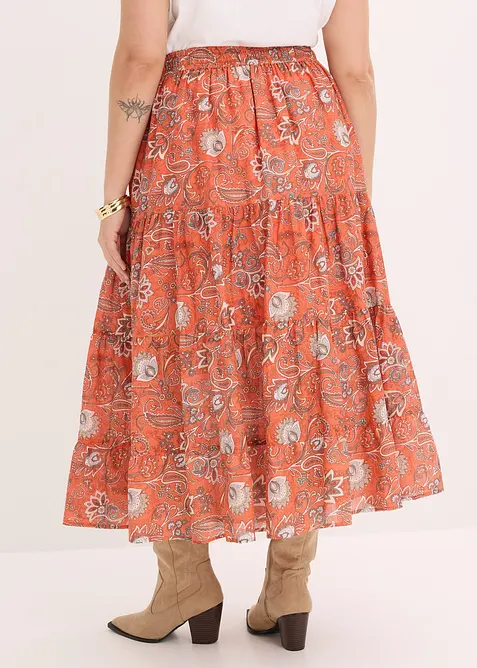 Gonna lunga in puro cotone, bonprix