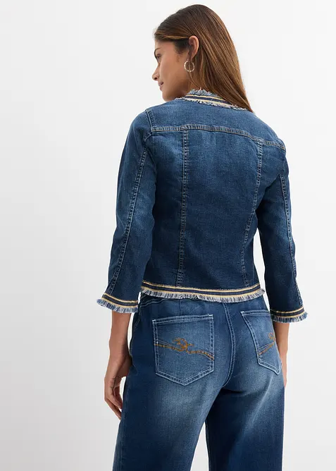 Giacca di jeans con frange, bonprix