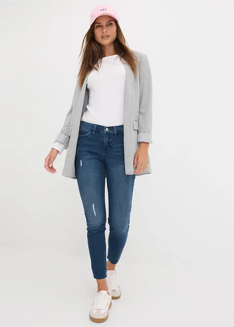 Jeans skinny cropped, vita media, bonprix