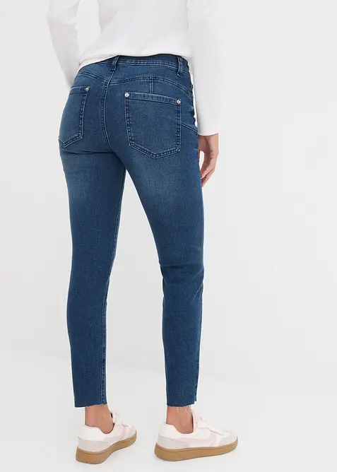 Jeans skinny cropped, vita media, bonprix
