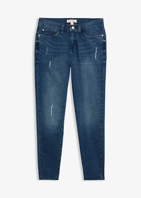 Jeans skinny cropped, vita media, bonprix