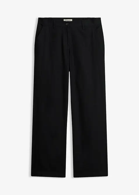 Pantaloni in tessuto misto lino e cotone, bonprix