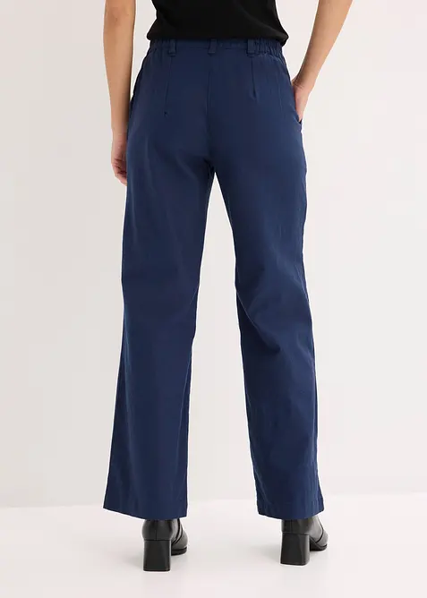 Pantaloni in tessuto misto lino e cotone, bonprix