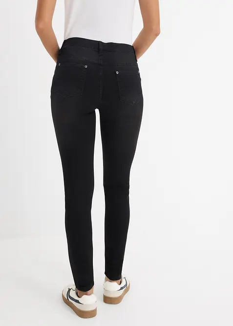 Jeans skinny elasticizzati, vita media, bonprix