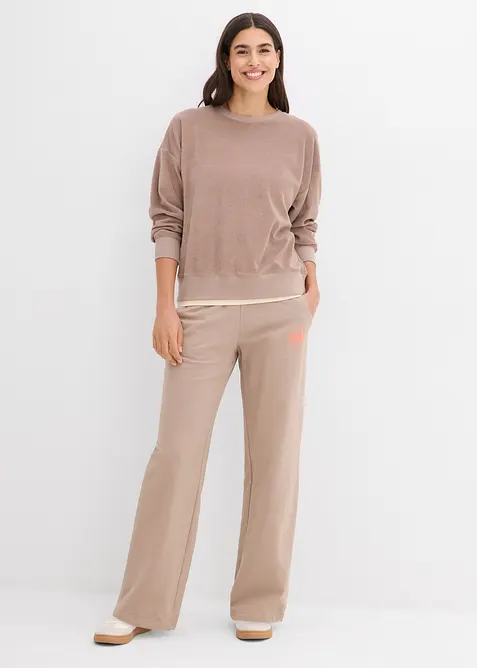Pantaloni in felpa di puro cotone, bonprix