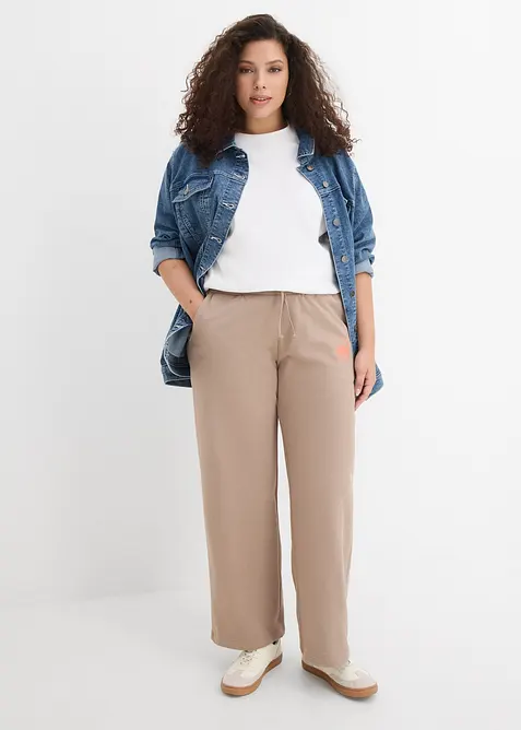 Pantaloni in felpa di puro cotone, bonprix