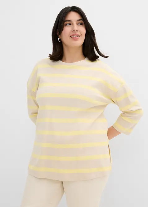 Maglia lunga in cotone biologico pesante, bonprix