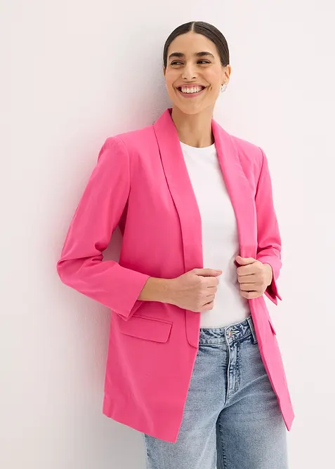 Blazer lungo in misto viscosa, bonprix