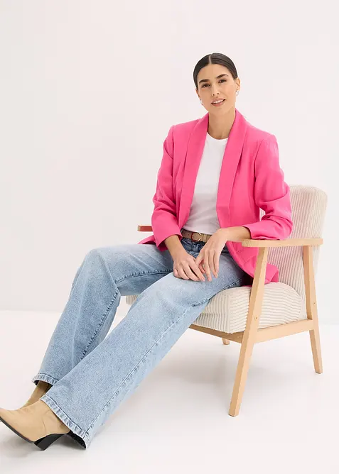 Blazer lungo in misto viscosa, bonprix