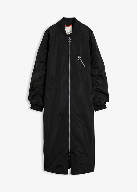 Cappotto blouson con colletto in maglia, bonprix