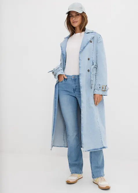 Jeans a zampa elasticizzati, vita media, bonprix