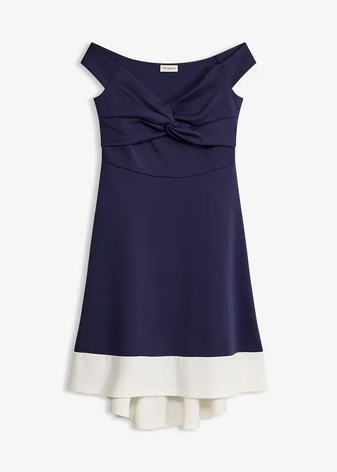 Abito con spalle scoperte e dettaglio annodato, bonprix