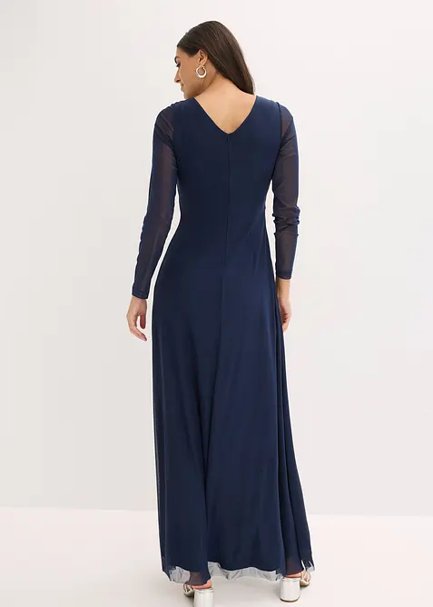 Abito da sera con tulle delicato e applicazione, bonprix