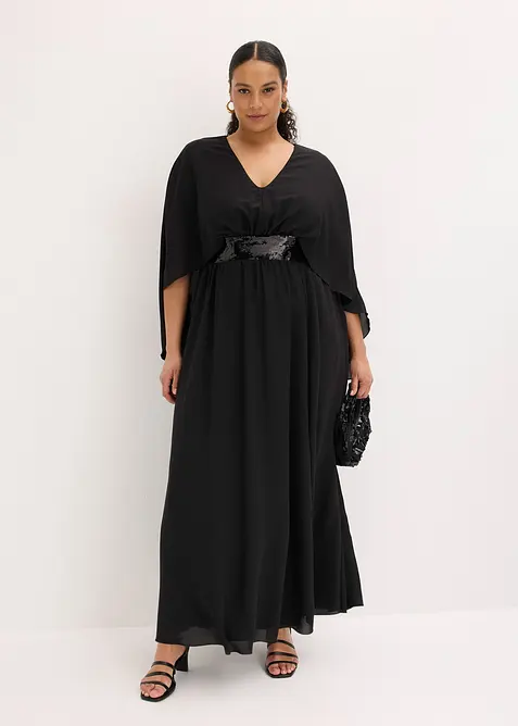 Abito da sera in chiffon fine con paillettes, bonprix