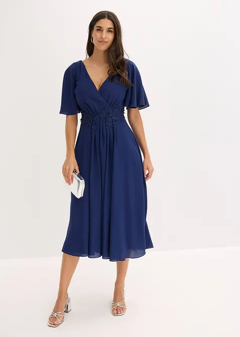 Abito da cocktail con applicazione di pizzo, bonprix