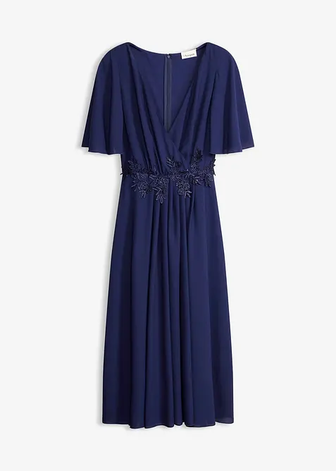 Abito da cocktail con applicazione di pizzo, bonprix