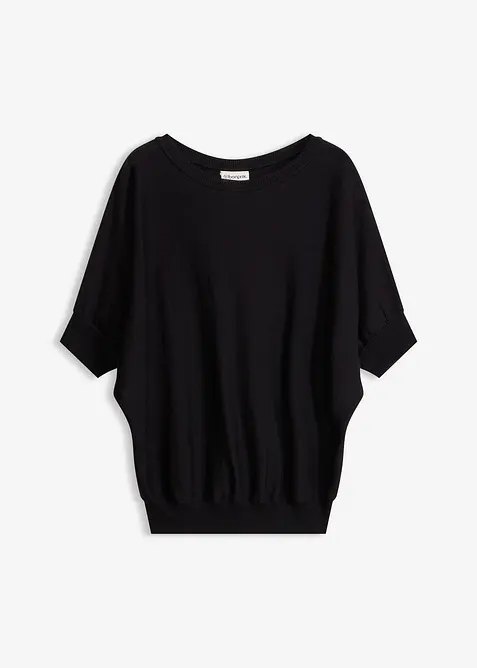 Maglione in filato fine di misto cotone, bonprix