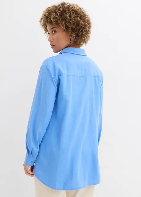Camicia oversize in misto lino, bonprix
