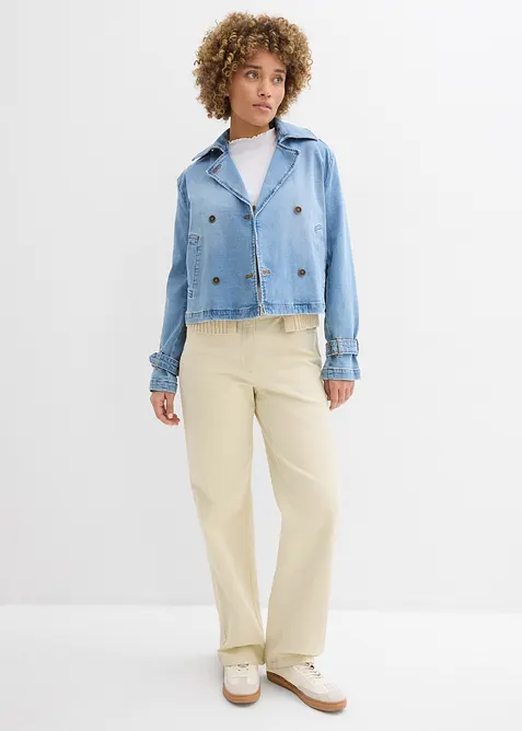 Pantaloni a palazzo con cinta comoda, vita alta, bonprix