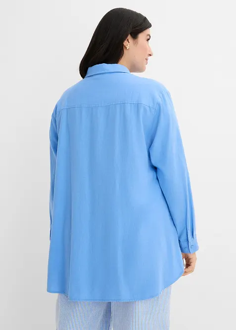 Camicia oversize in misto lino, bonprix