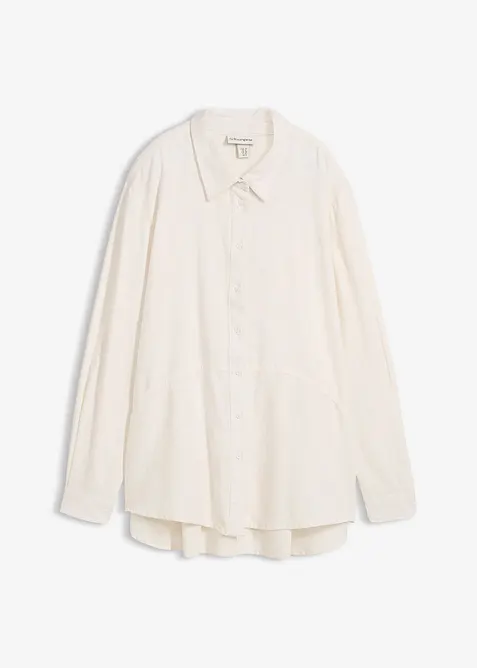 Camicia oversize in misto lino, bonprix