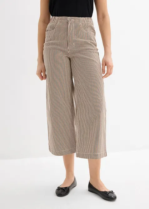Pantaloni in twill con vita comoda, bonprix